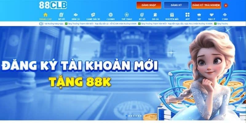 Đăng ký tài khoản tặng 88K